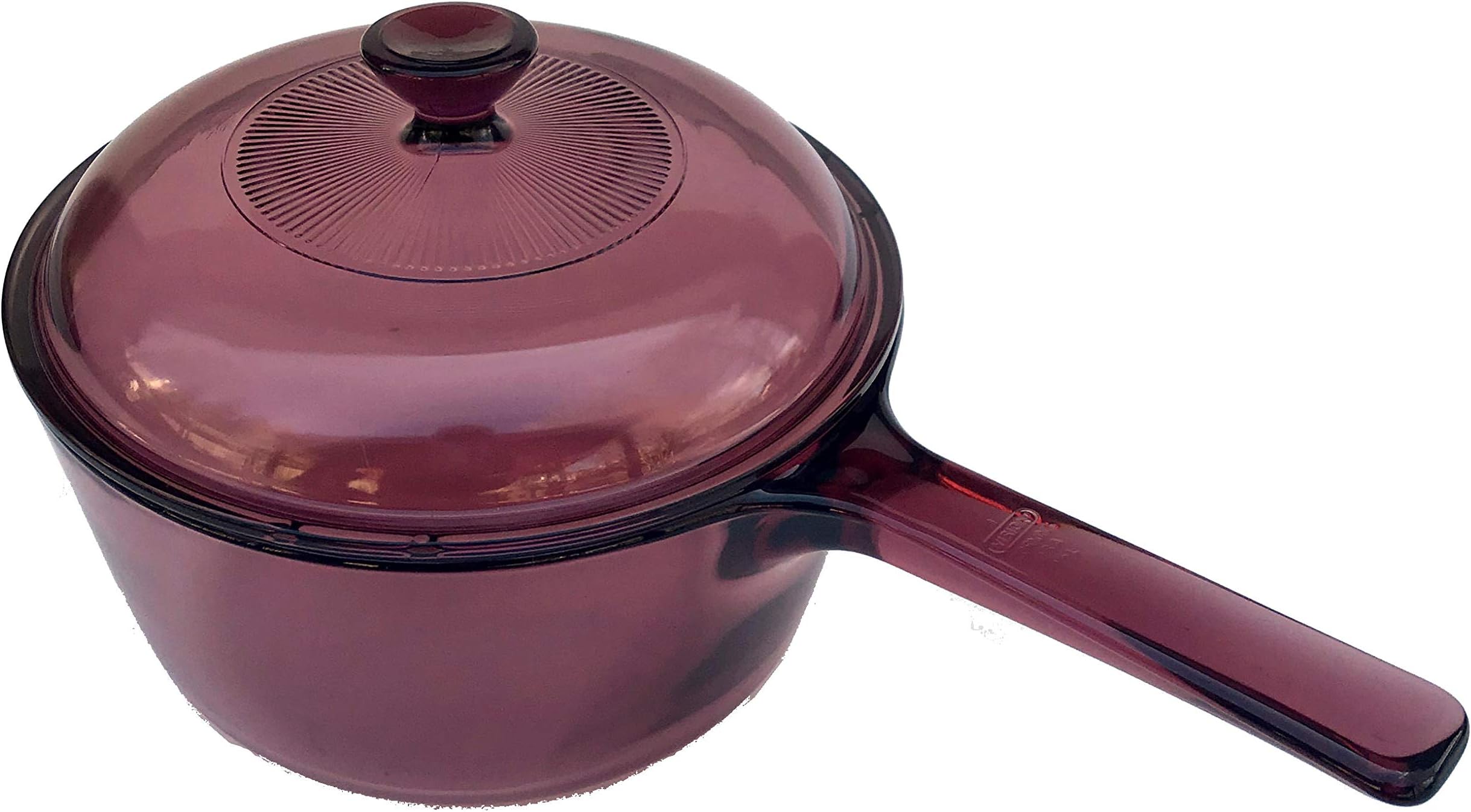 Corning Vision Visions Cranberry 1.5 L. Saucepan with Lid