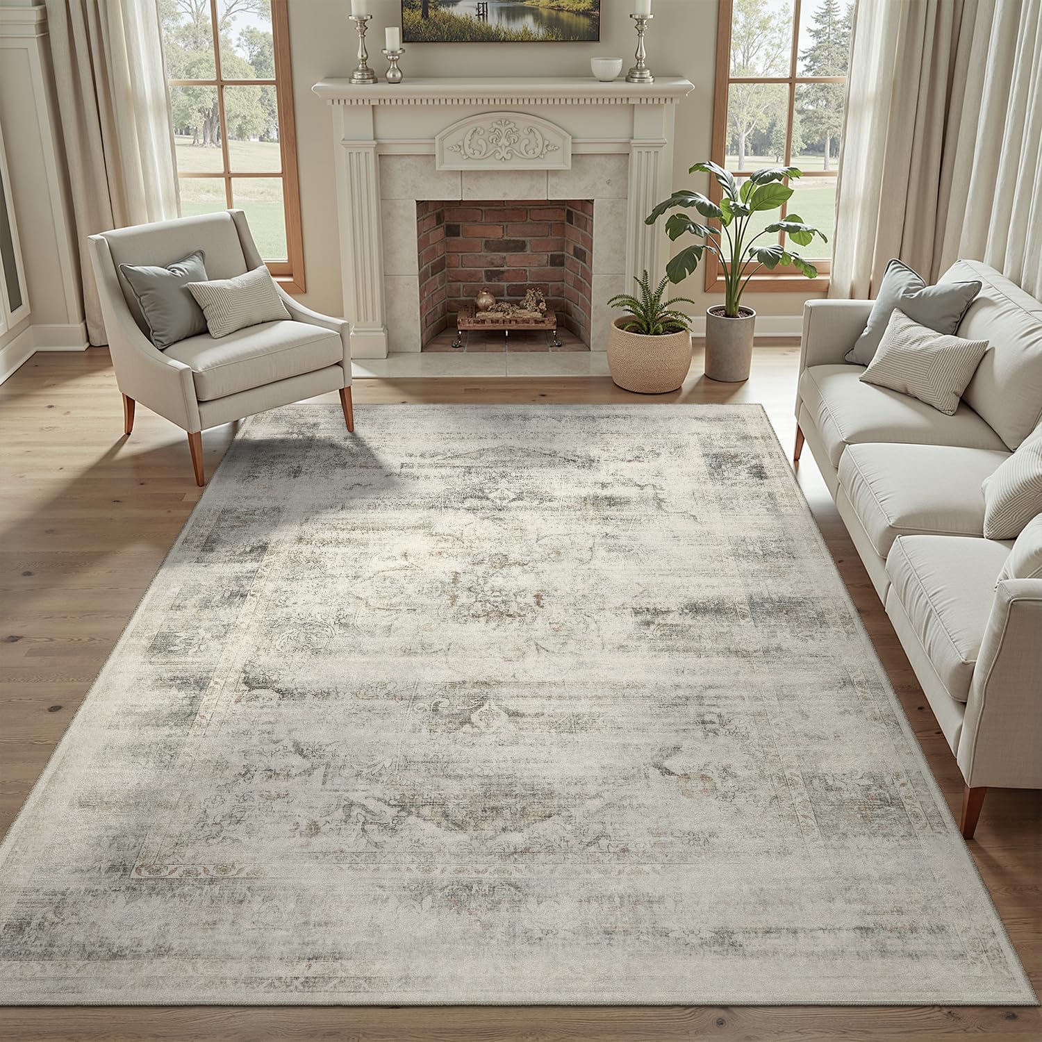 DCX Washable 5x7 Vintage Rug