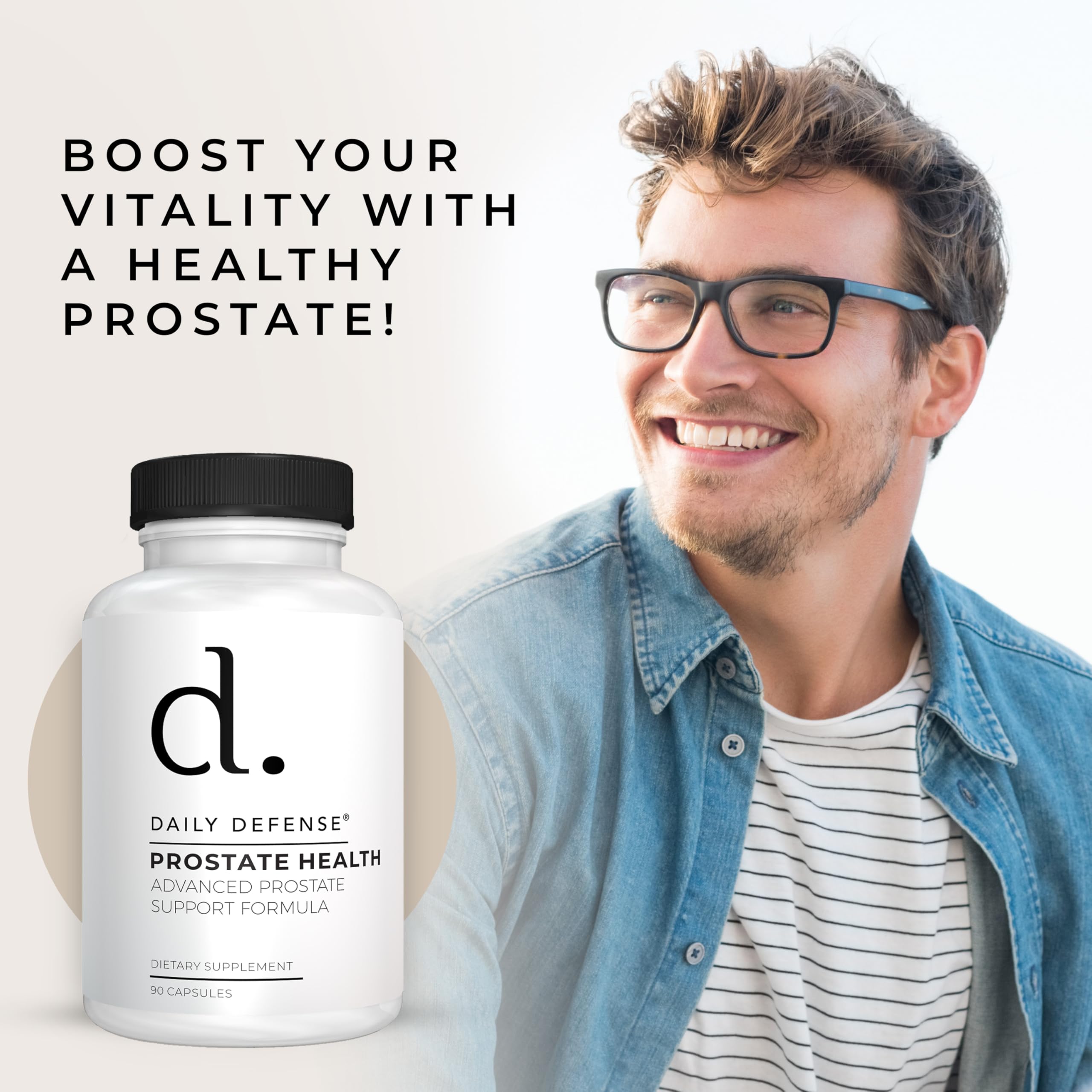Prostate Defense Prostate Health Supplement for Men with Saw Palmetto Powder, Vitamin E, Zinc, Mushrooms, Pumpkin Seed - Urinary Prostate Support — Amazon image 3