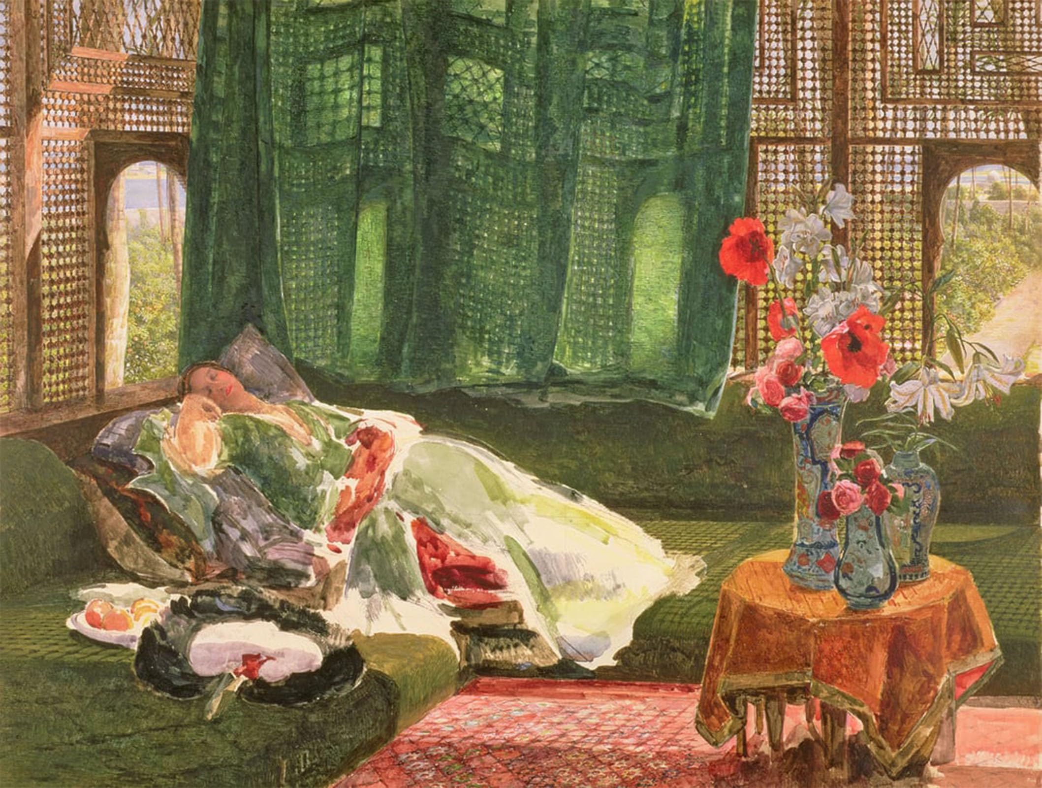 POSTERIIk Famous Animal Posters Vintage Picture the Siesta by John Frederick Lewis Modern Wall Decor for Home Decor 60x90cm