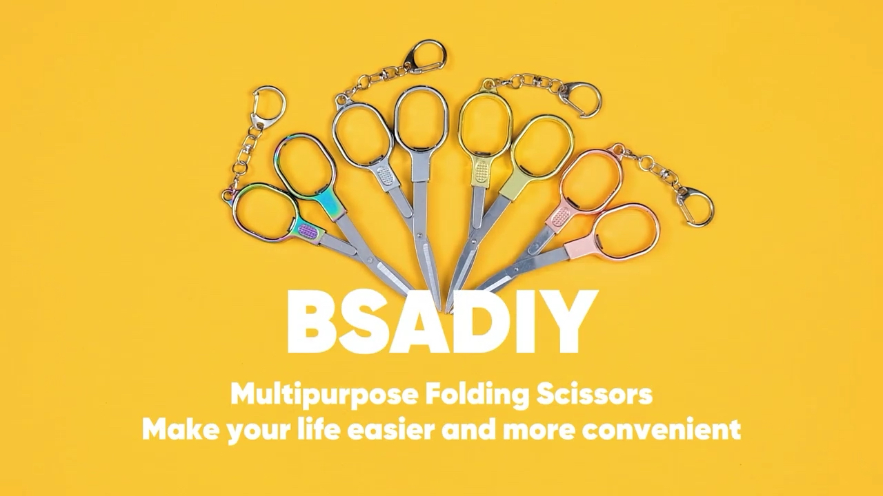 2-Pack Mini Folding Scissors With Keychain - Rose Gold Portable Safety Shears For Travel & Crafts