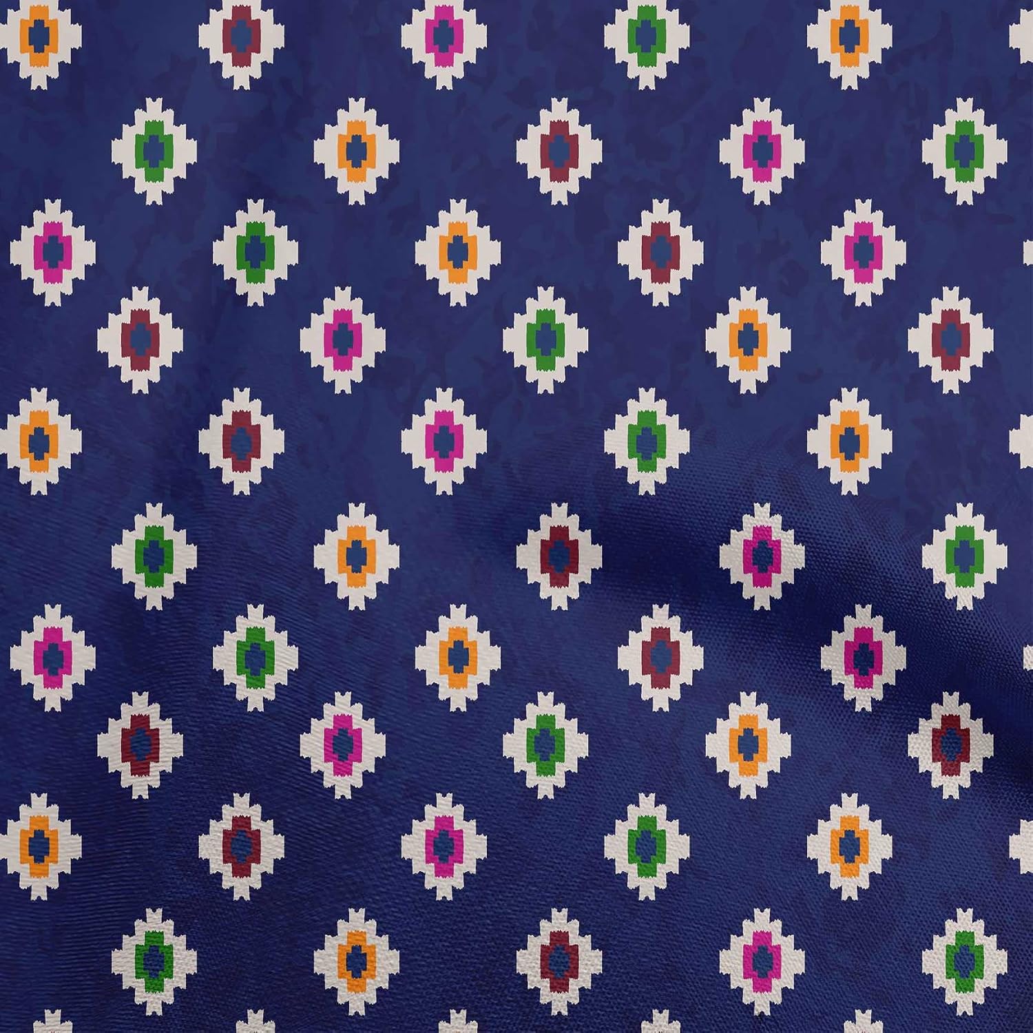 oneOone Cotton Flex Black Fabric African Aztech Fabric for Sewing Printed Craft Fabric by The Yard 40 Inch Wide