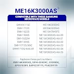 [2026 Mise à jour] BlueStars ME16K3000AS DE94-02409C Poignée de porte micro-ondes - Compatible avec les fours Samsung Microwave Handle - Remplace 2309804 AP5578389 PS4239119 ME16A4021AS DE94-04313F