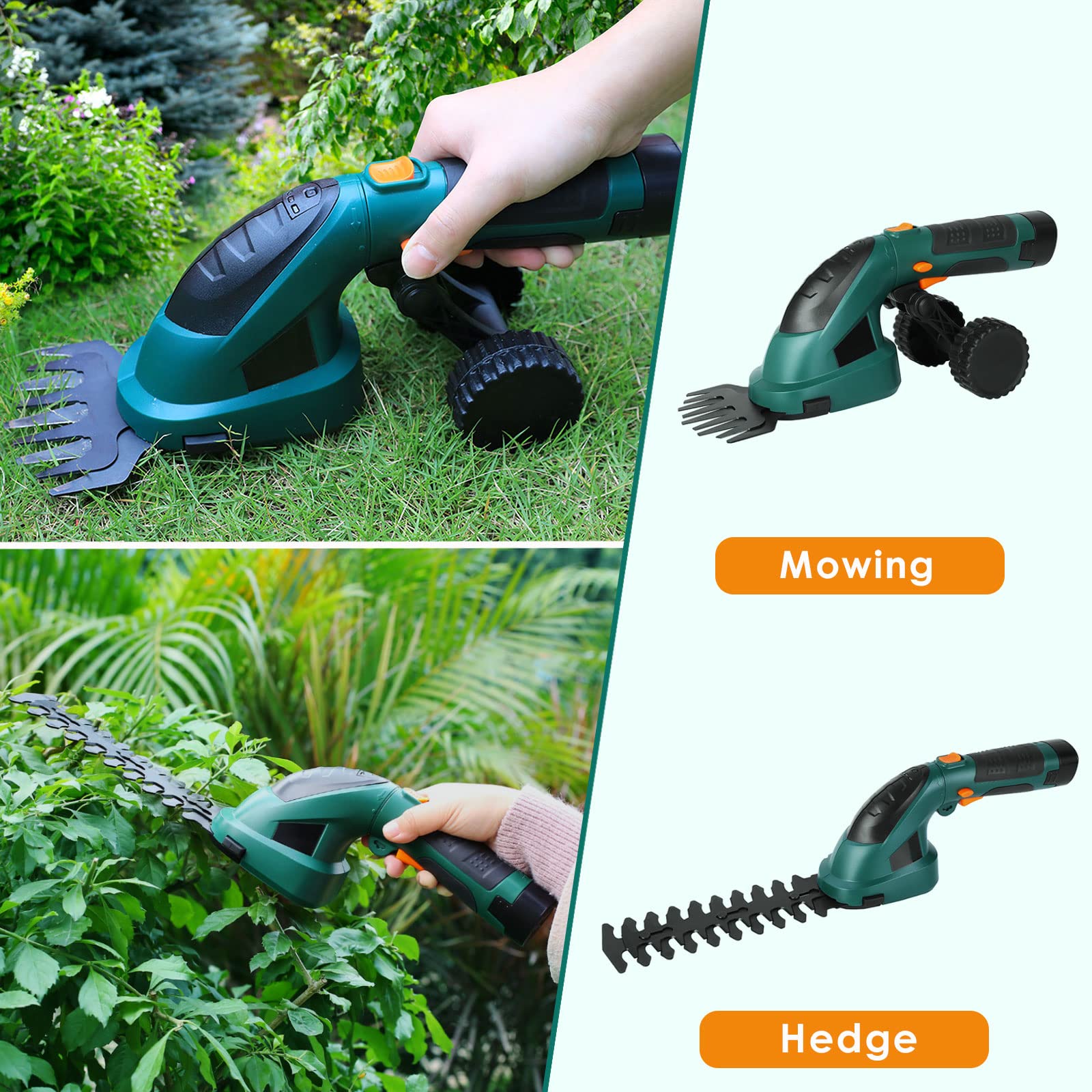 Rasenmäher Akku 7,2V 2000mAh - Für Grasscheren & Heckenscheren