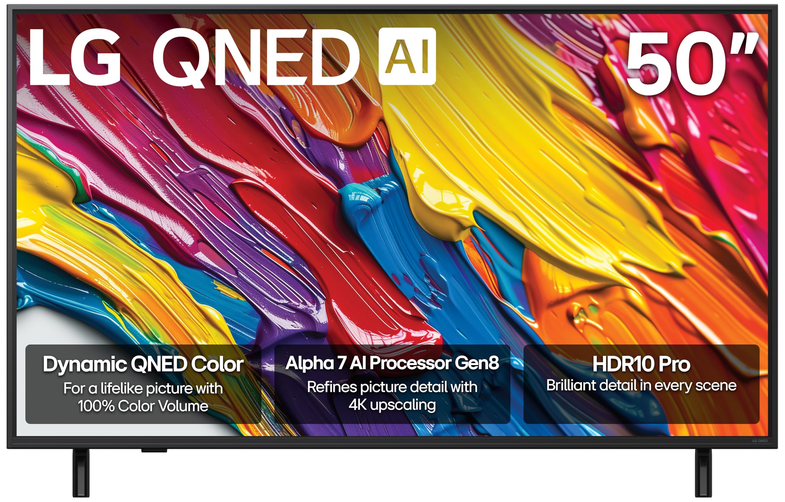 LG 50-Inch Class QNED AI 4K QNED82A Series Smart TV w/AI Sound, HDR10, 4K Super Upscaling, Filmmaker Mode, Wow Orchestra, Alexa Built-in (50QNED82AUA, 2025)