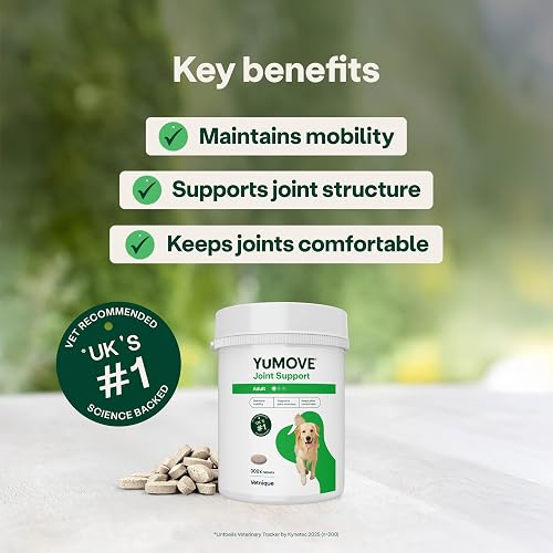 YuMOVE Joint Supplement for Dogs, Essential Dog Hip and Joint Aid, for Stiff Adult Dogs with Glucosamine, Chondroitin & Green Lipped Mussel, Aged 6 to 8 Years, 300 Tablets - 2