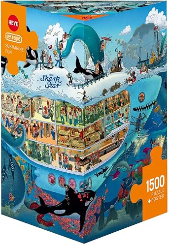 Heye HY29925 Puzzles-Triangular, 1500 Pc-Submarine Fun