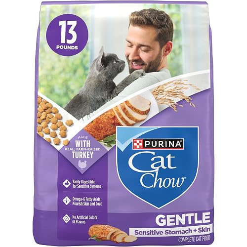 Purina Cat Chow Gentle Sensitive Stomach & Skin Dry Cat Food, 13 lb Bag