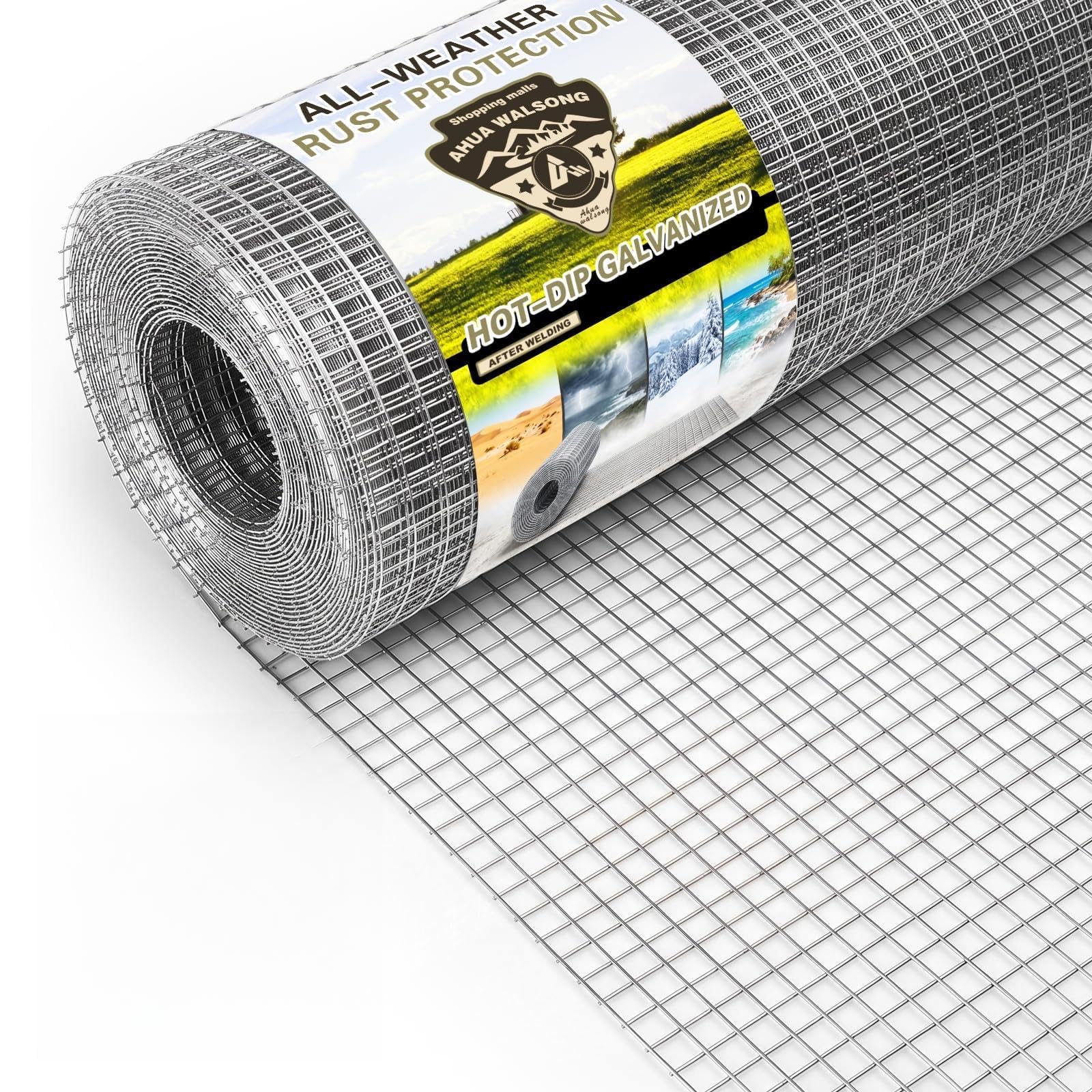 Hardware Cloth Rollo de malla de alambre galvanizado de 1/4 de 16 x 10 pulgadas (calibre 23) – Valla de alambre de pollo para bolígrafos, cocineros, vallas de conejo/serpiente, recintos de aves de