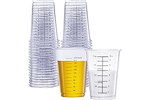 GUSTO Multipurpose Disposable Plastic Measuring Cups 10 oz. 25 Pack