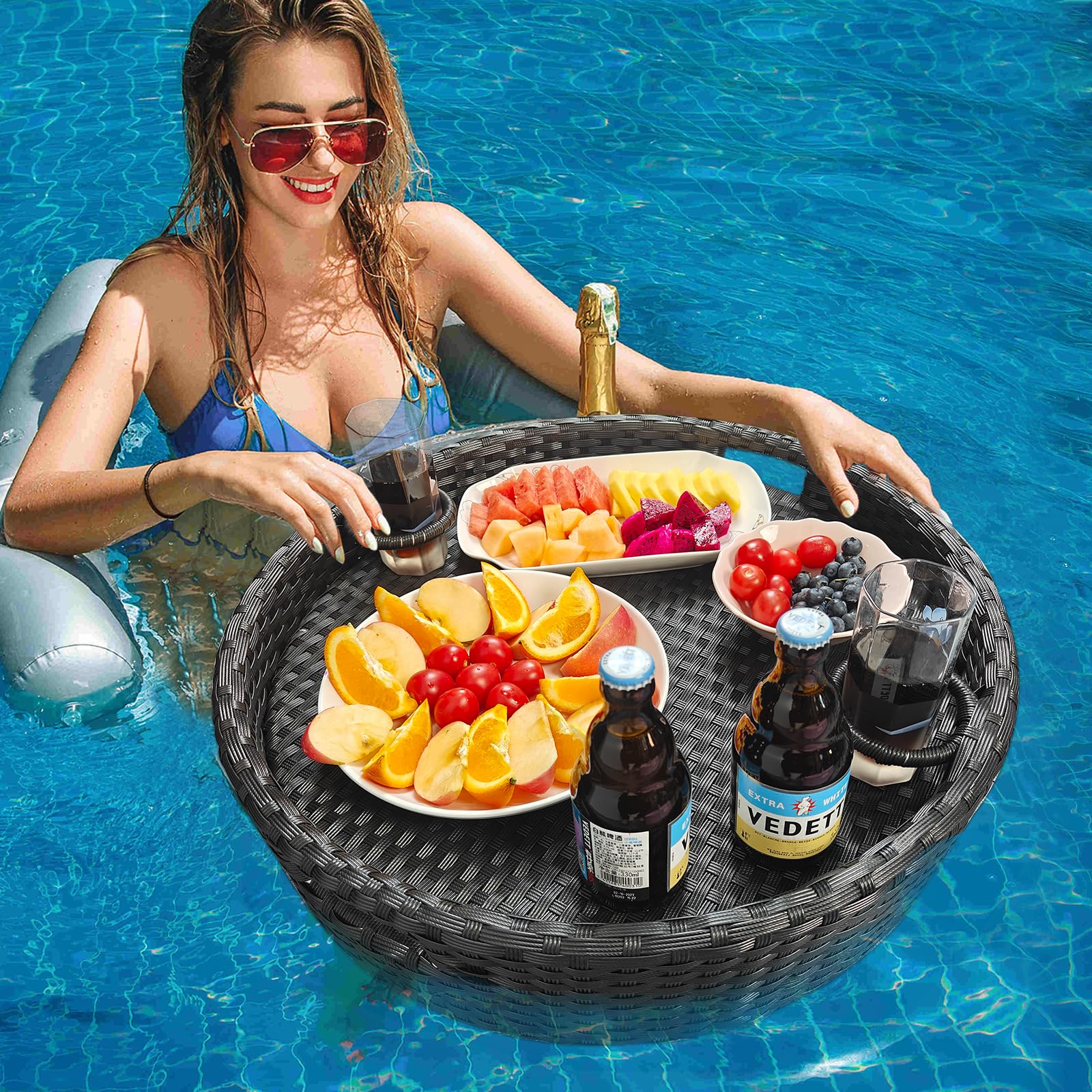 Photo 1 of SERABETTO Round Floating Pool Tray with Cup Holders