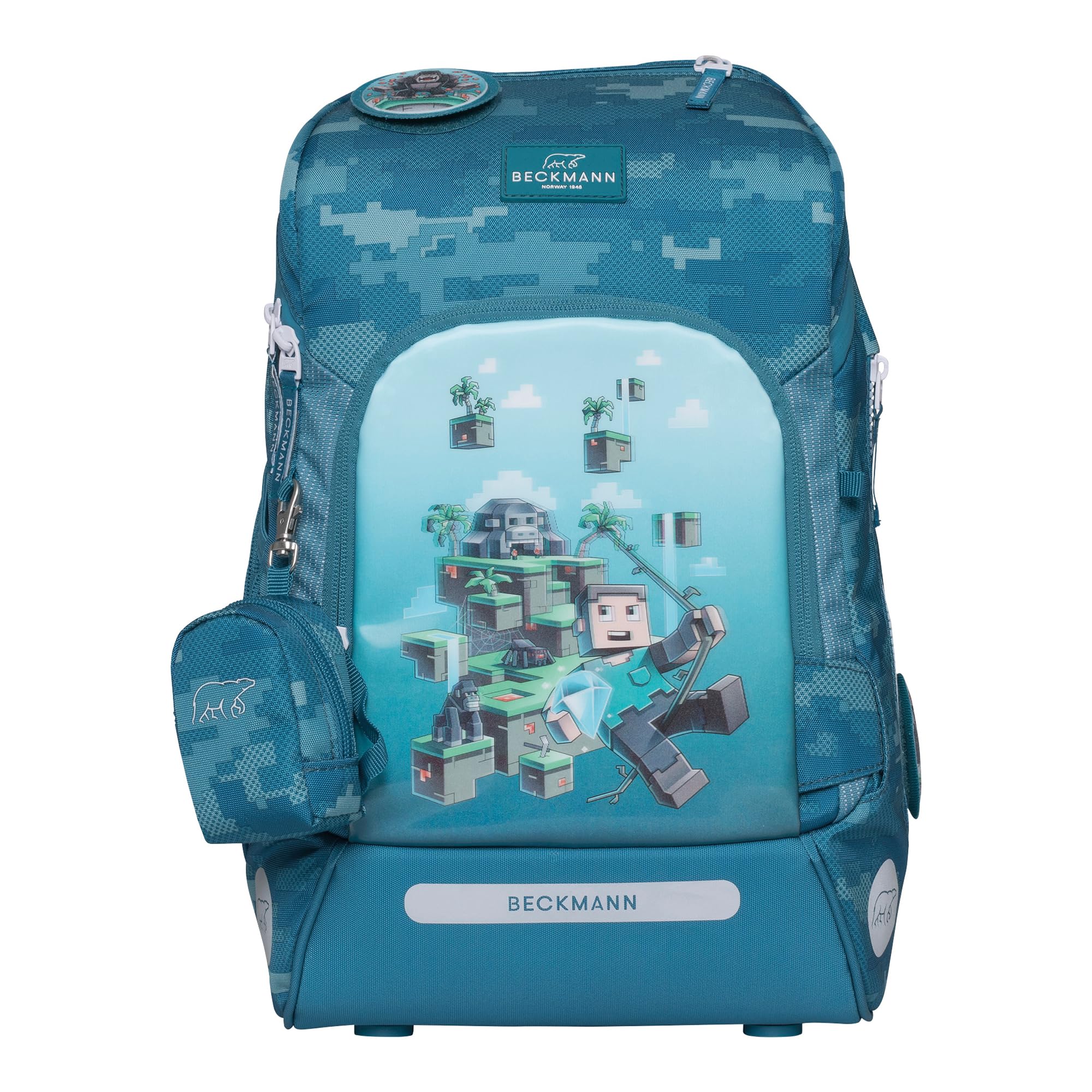 Beckmann Active Air FLX School Backpack for 1st-2nd Grade Kids, Expandable 20-25L with Air Flow Ergonomic Support, Rain Cover & Organized Compartments