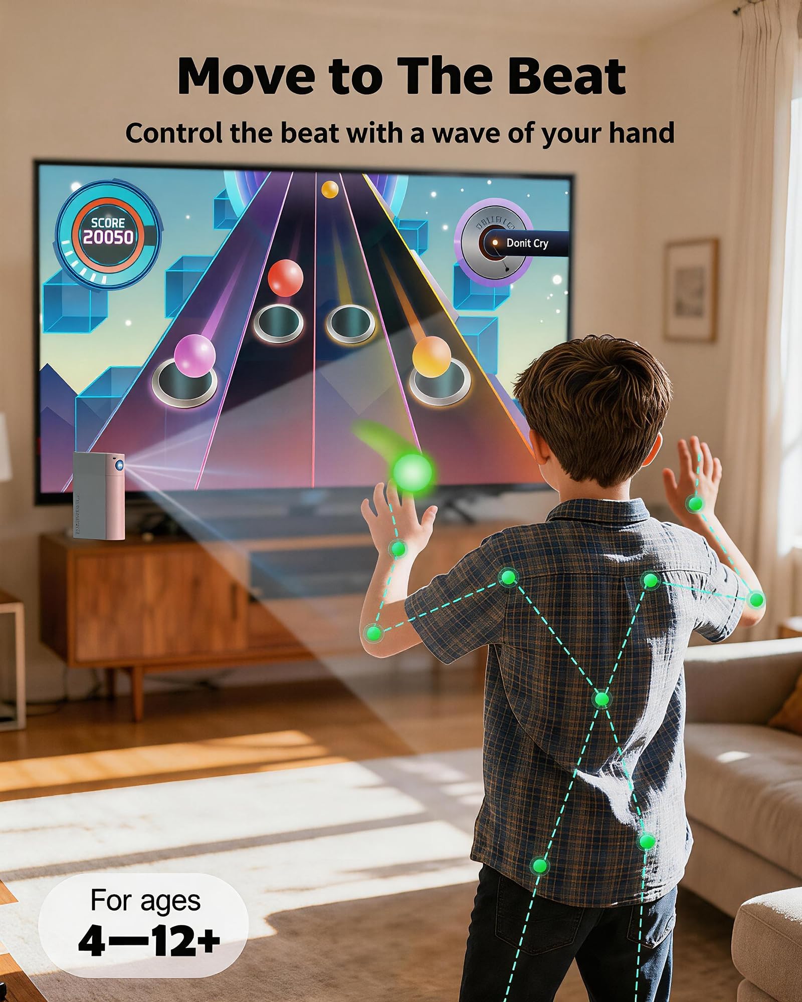 Consola de juegos AR con movimiento infantil: juego de vídeo Plug & Play – regalo 3+ rosa | para Juegos Activos en Interiores Momentos de Diversión en Familia y Fiestas; Regalo para Niños y Niñas
