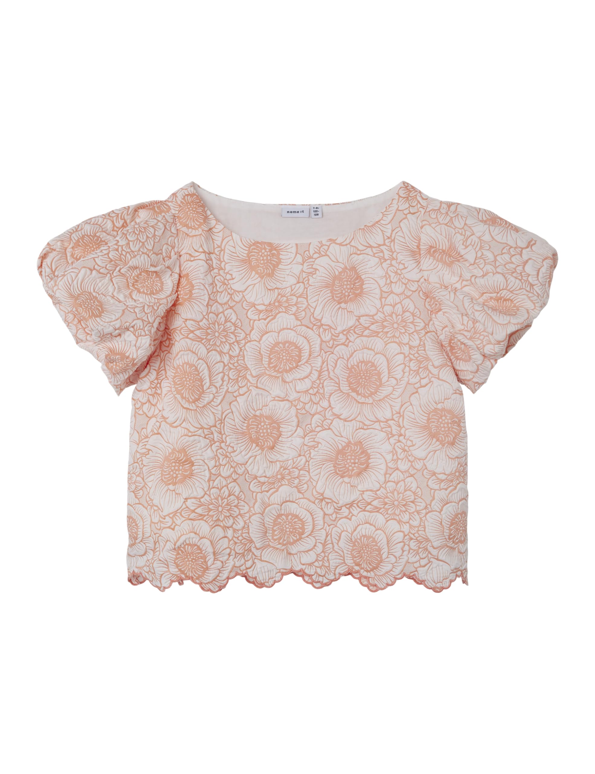 NAME IT Nkfsauma SS Short Pour Fille, Cantaloupe, 134-140