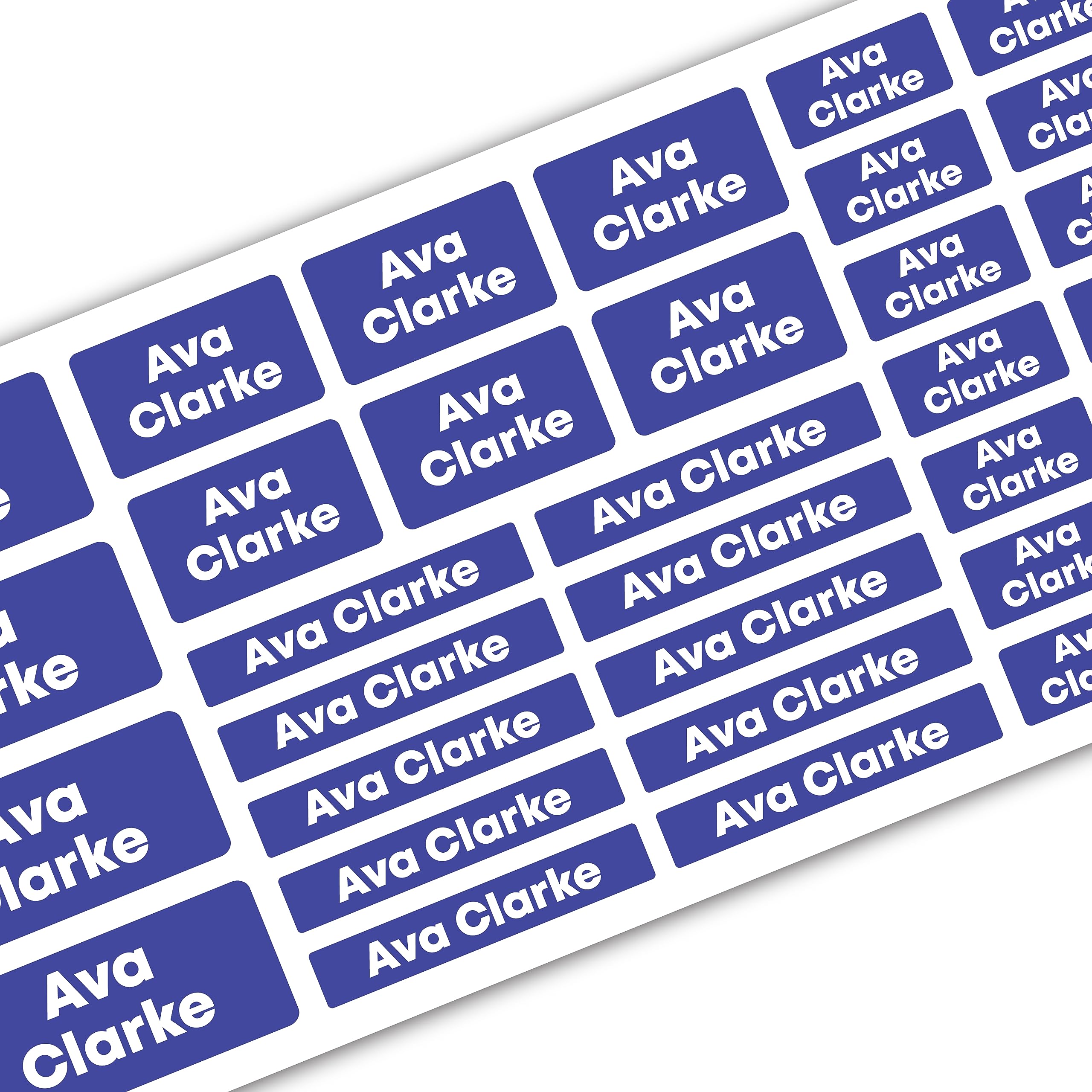 Assorted Size Custom Stick On Name Tags 66pcs– Personalized for Home Organization, School & Daycare Labels, Waterproof Name Labels for Kids, Adults, &
