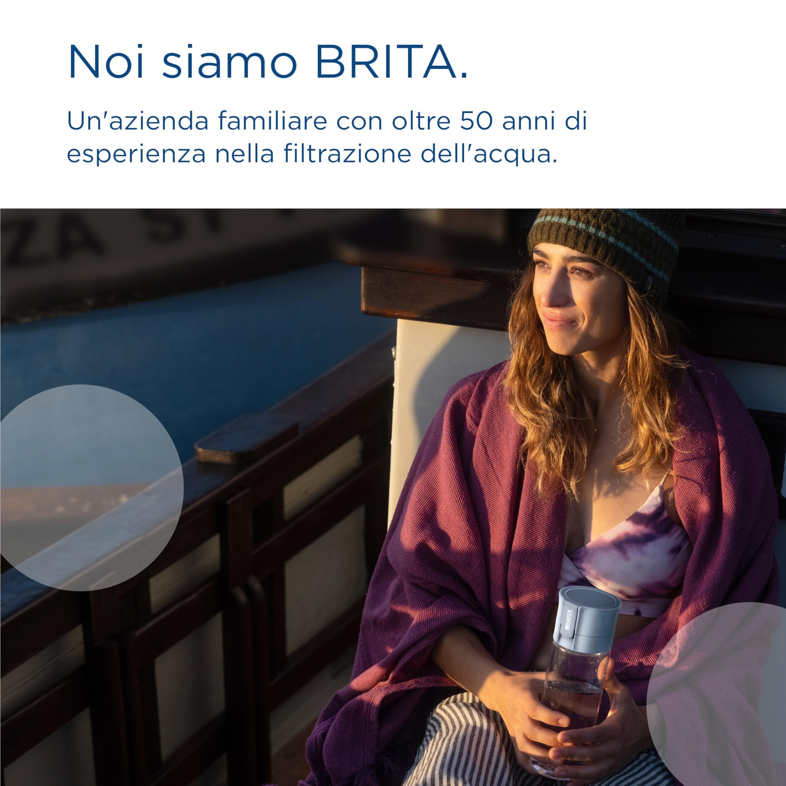 BRITA MicroDisc confezione da 3 - Dischi filtranti di ricambio per bottiglie e borracce filtranti BRITA: riducono PFAS, cloro, microparticelle e altre impurità