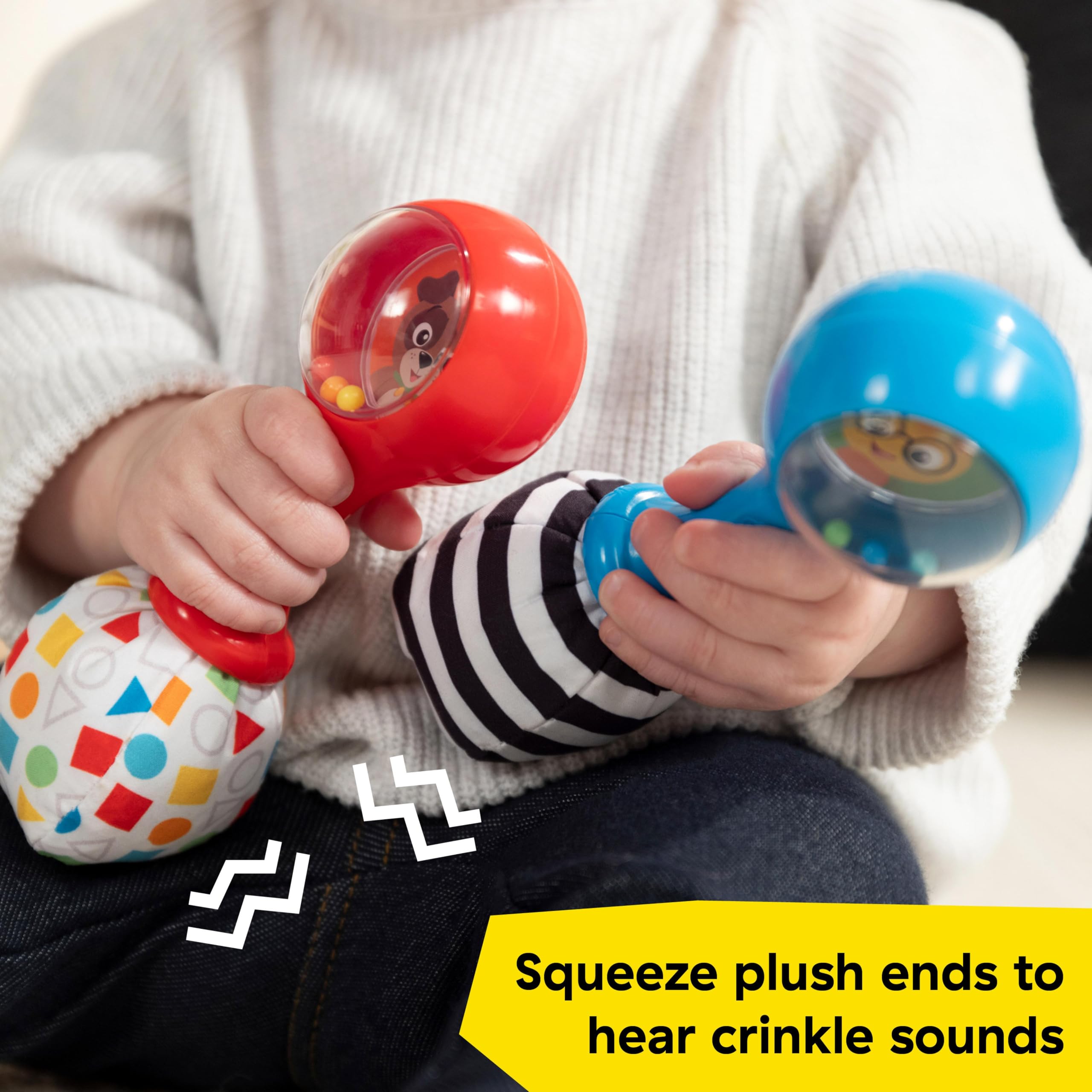 Baby Einstein Shake & Groove Toy Maracas Instrument Toy, for Ages 3+ Months and Up, Shake & Groove Maracas - Image 3