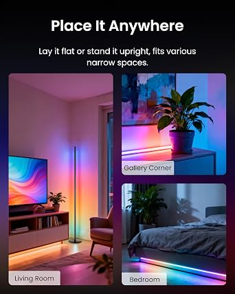 SwitchBot Smart Floor Lamp RGBICWW Voice/App Controlled Works with Alexa, Apple Home & Google, Matter, Warm & Cool White, 1200lm Music Sync, Lamp for Living Room for Bedroom Christmas/Holiday decor