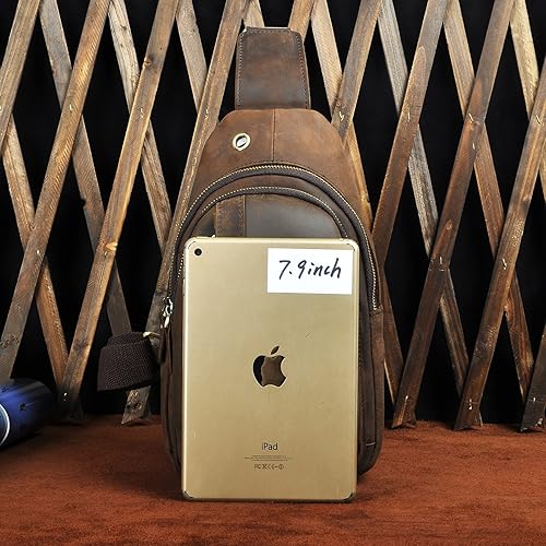 Miniatura 2 de Le'aokuu Bolso cruzado cruzado de viaje para hombre, estilo casual, para exteriores, con correa para el hombro, mochila