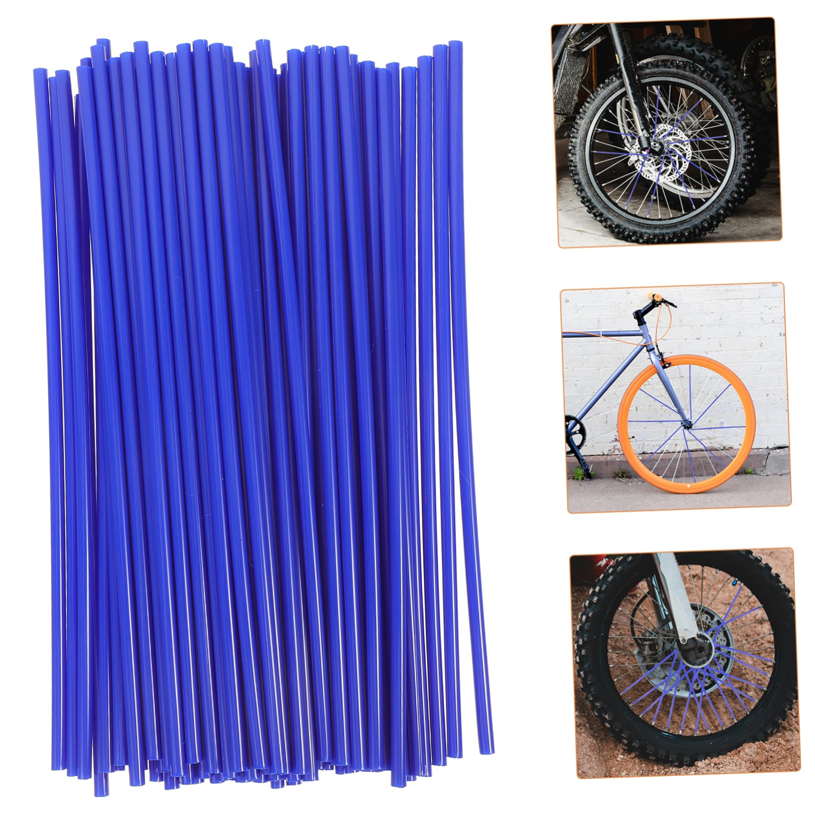 GRIRIW 72pcs Bike Spoke Covers Rim Protector Kit Motorcycle and Bicycle Spoke High-speed Resistance Easy Installation