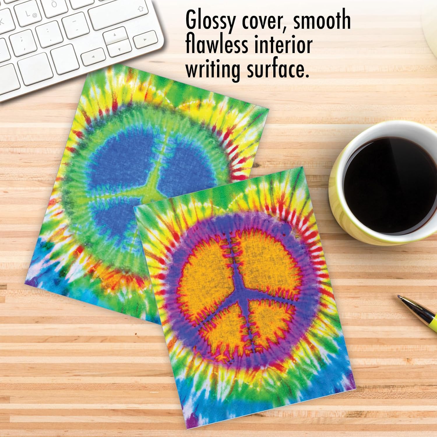 The Best Card Company Tie-Dye Peace - 20 Assorted Boxed Thank You Note Cards with Envelopes (4 x 5.12 Inch) - AM9163TYG-B2x10 - Image 5
