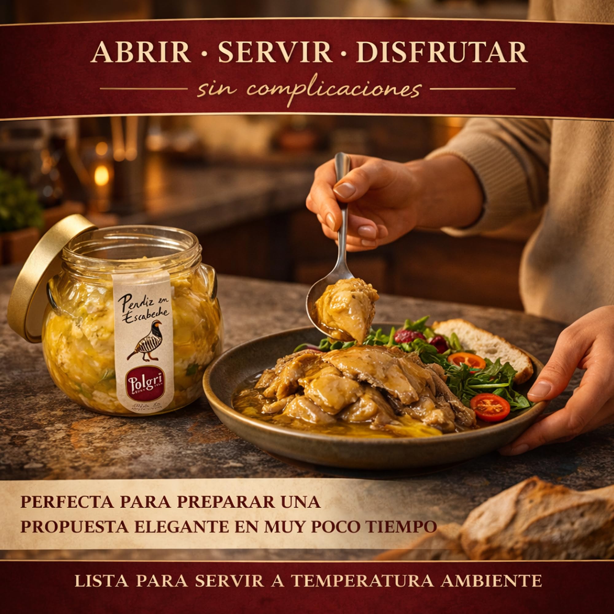 Perdrix À L´Escabèche Gourmet Polgri A`L´Huile D´Olive Extra Vierge