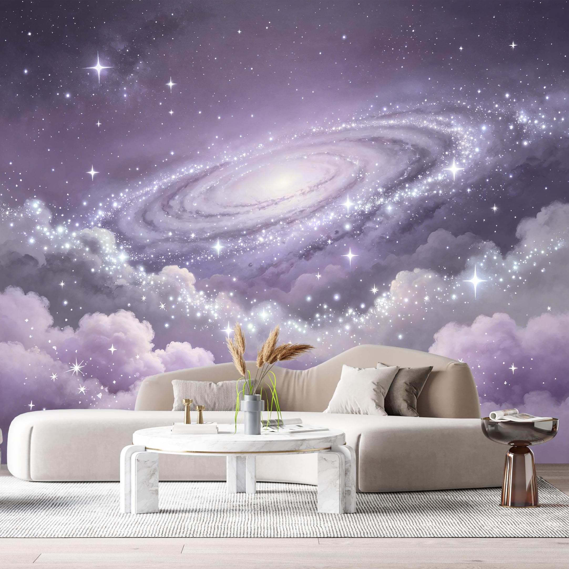Custom Size Wall Murals Abstract Galaxy Nebula Space Stars Clouds SelfAdhesiveWall Fabric Removable Wallpaper Wall Decor for Living Room Bedroom Bathroom