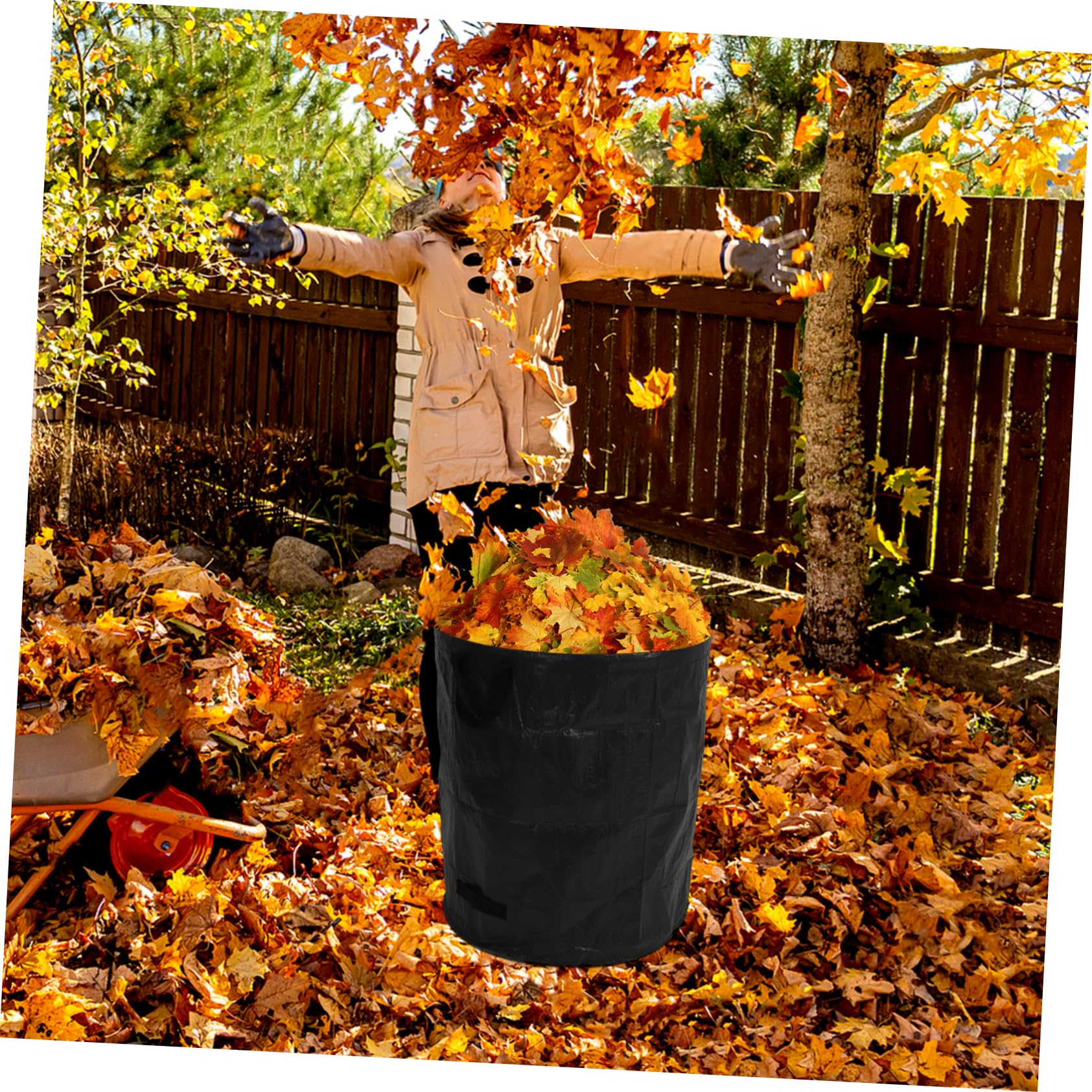 TOYANDONA 2pezzi Sacco per Foglie Riutilizzabile da Giardino Contenitore per Rifiuti da Giardino Sacco per Raccolta delle Foglie Rifiuti da Riutilizzabile Prato