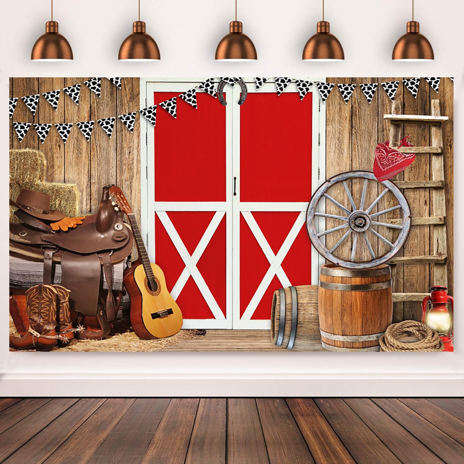 TTQYFNM 10x6.5ft Wild West Saloon Backdrop Old Western House Shabby Interior Bar - View #3