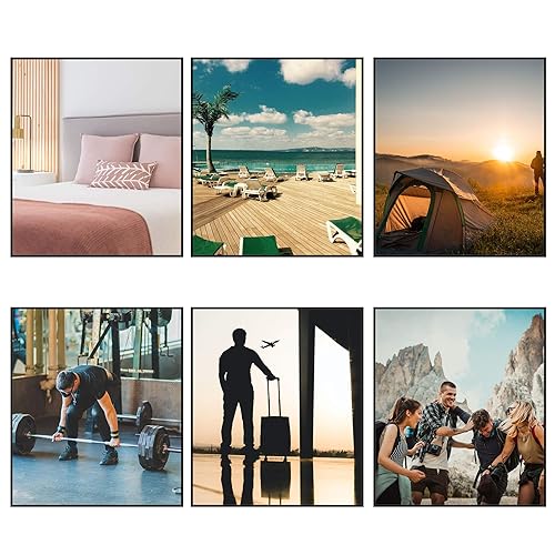 Miniatura 7 de Vtrem Neceser grande para hombres y mujeres con gancho para colgar, bolsa de cosméticos portátil impermeable para maquillaje, 4 secciones, bolsa