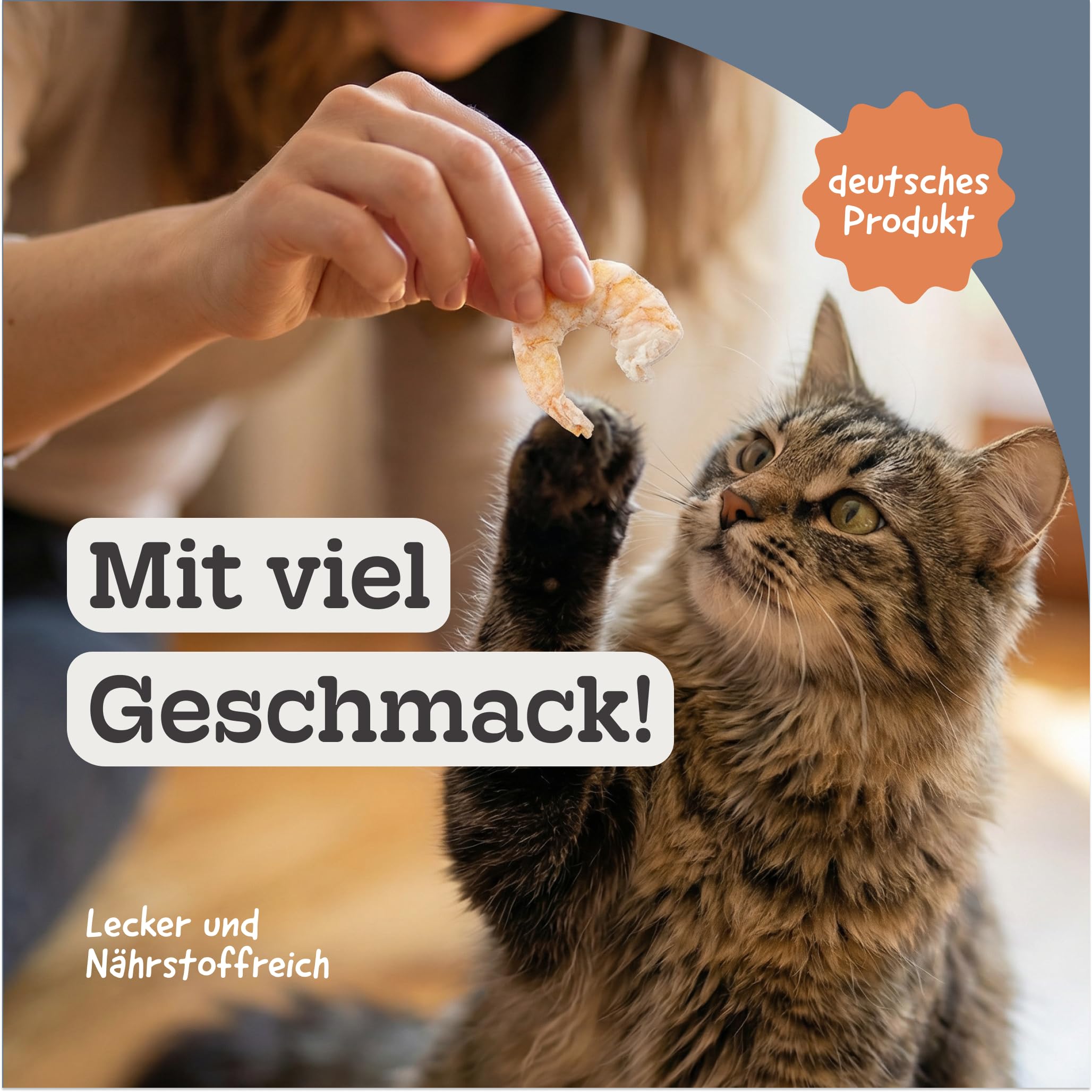 Gefriergetrocknete Riesengarnelen für Hunde & Katzen – 100% natürliche Single-Protein Snacks – ohne Zusätze – proteinreiches Barf-Topping & Belohnung – 25g