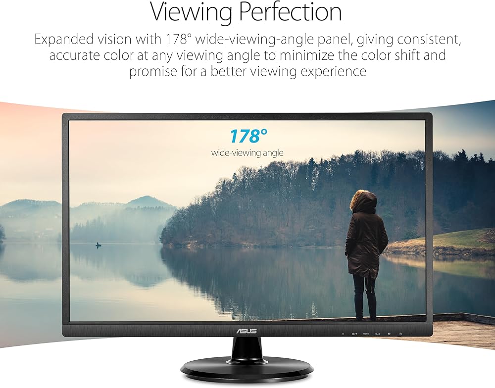 Asus VA249HE 23.8” Full HD 1080P HDMI VGA Eye Care Monitor with 178° Wide Viewing Angle thumbnail 3