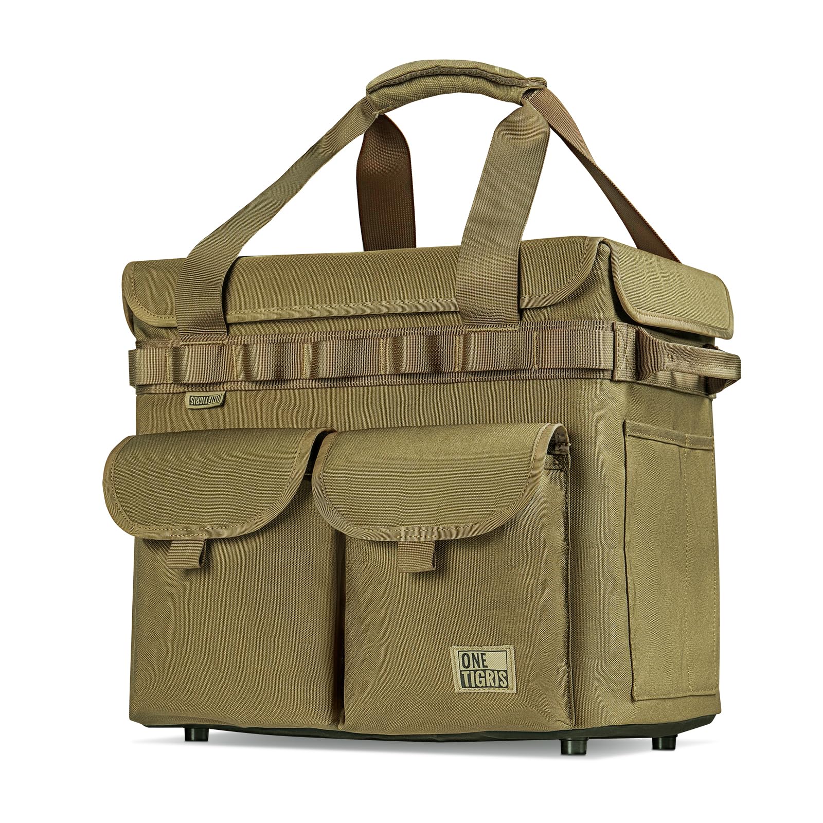 OneTigris Camping Storage Bag with Lid, 25L Collapsible Tactical Tote Bag for Outdoor Camping Travel Picnic Garage Trunk Organizer