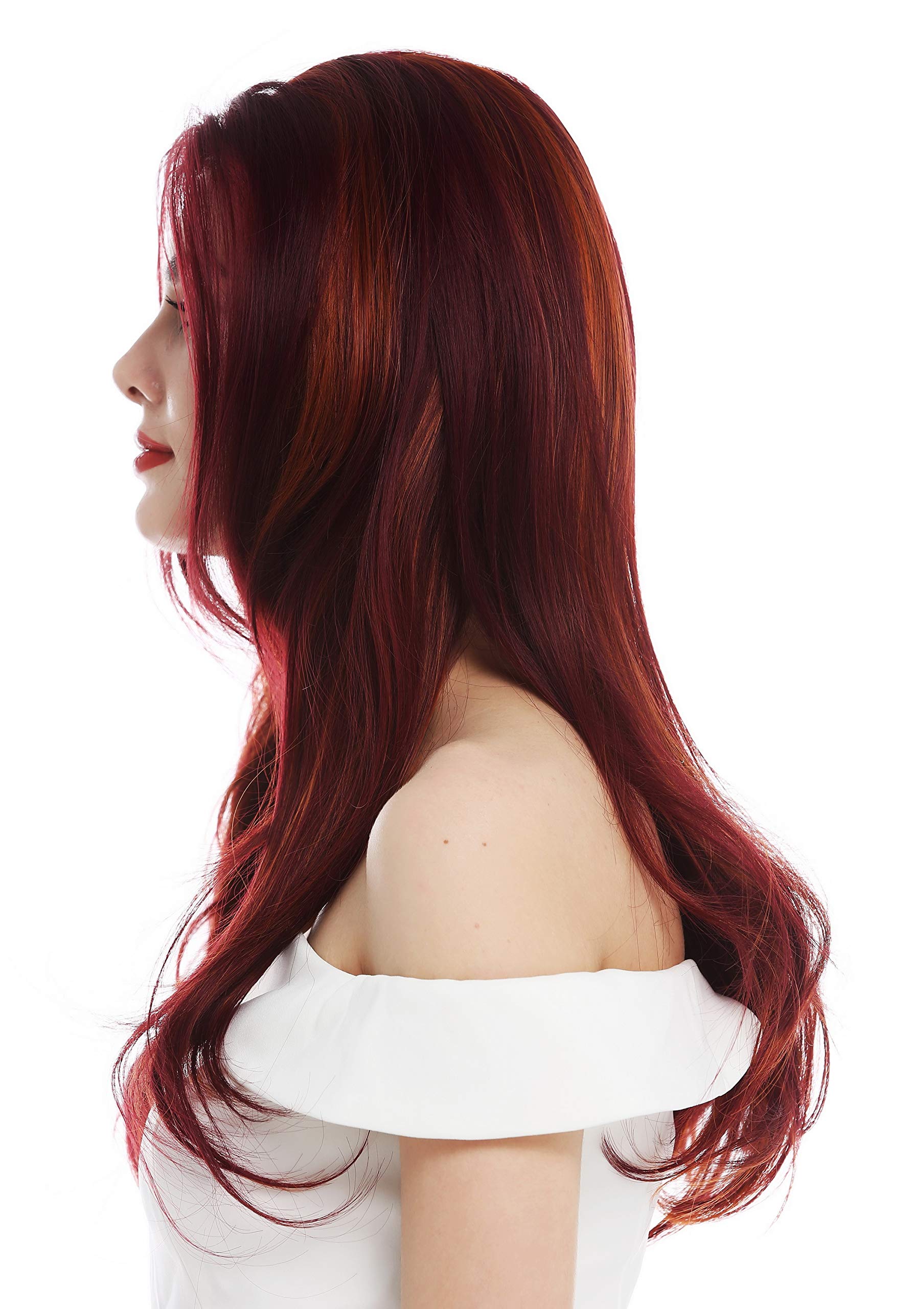 WIG ME UP - TYM-922-LF-BUGH119 wig women's wig lace front long sleek layered Bordeaux copper orange red highlights - Image 4