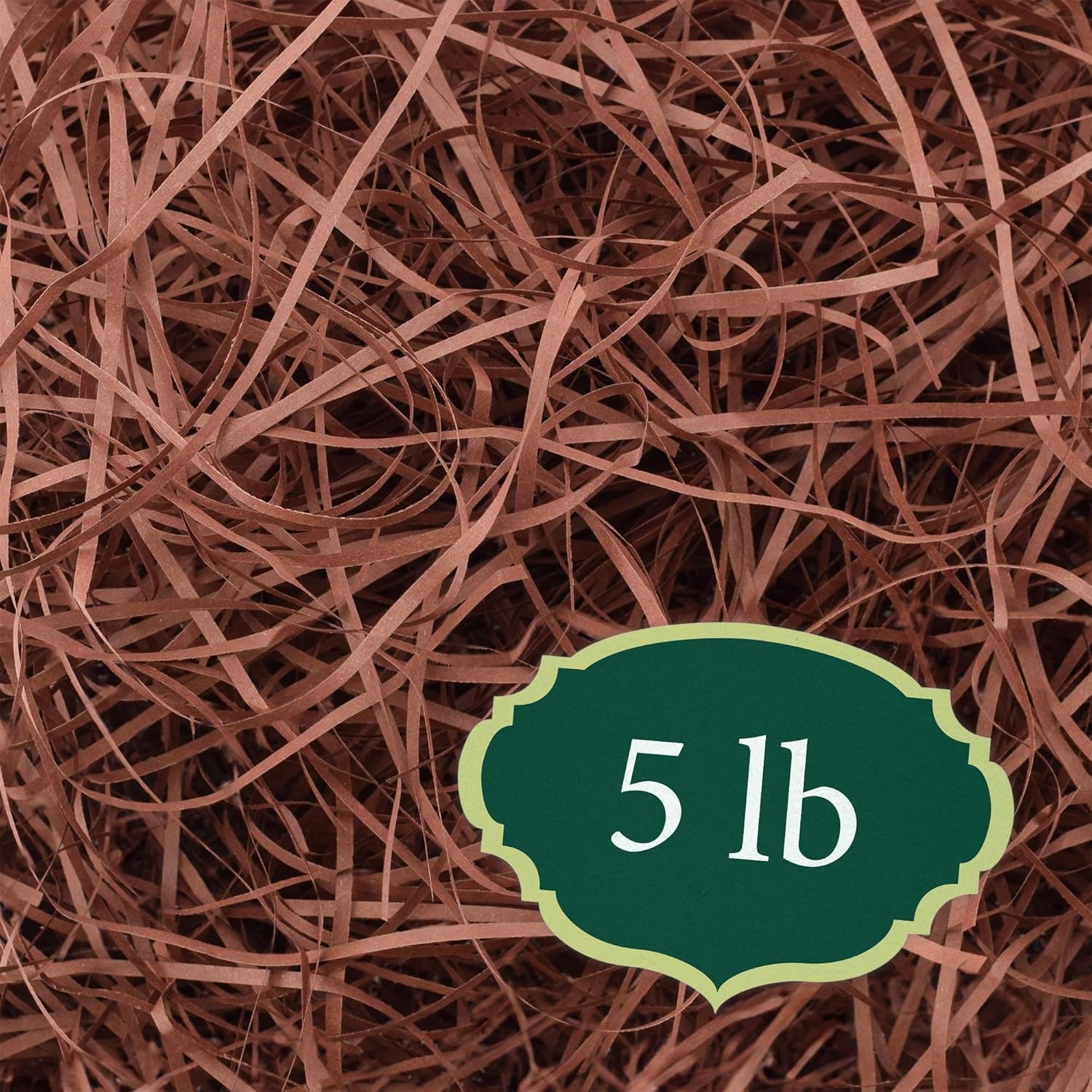 Arcadia Garden Products 5 lbs - Brown Straight Shredded Color Paper Filler Box Stuffing for Gift Wrapping & Crafts, Basket Filling, Confetti, Packaging & Shipping - RPS05BR.