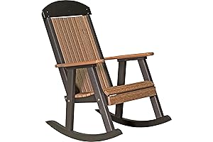 LuxCraft Pure Garden Outdoor Poly Patio Furniture Porch Rocker - Choose from 16 Color Options