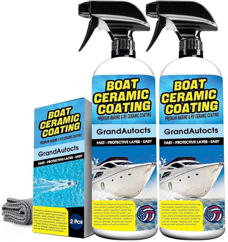 Cera Spray com Revestimento Cerâmico para Barcos e RVs com SiO₂, para Fibra de Vidro, Metal, Vinil e Pintura, 600 mL