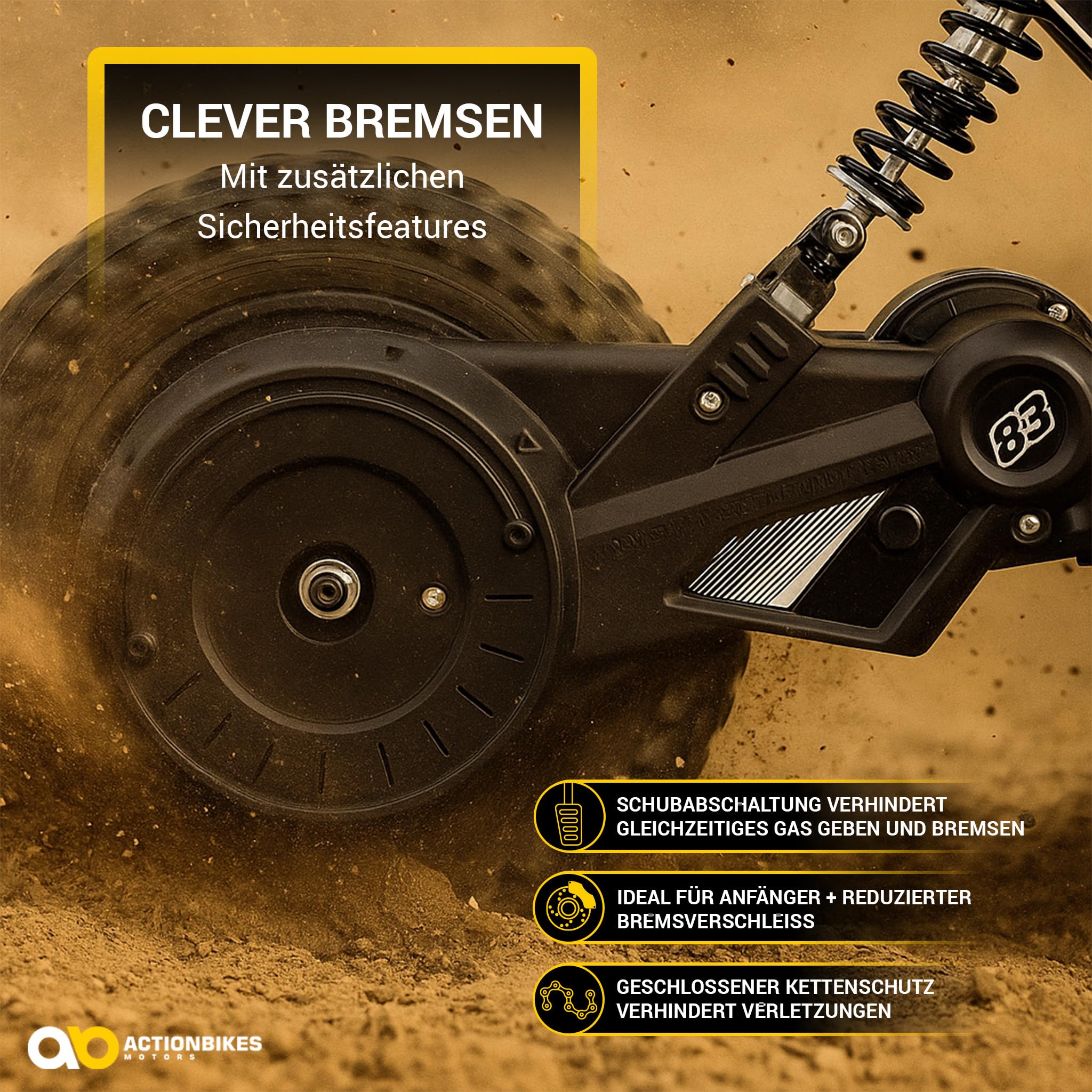 Actionbikes Motors Elektro Motorrad Kinder | 𝟐𝟒 Volt 𝟐𝟓𝟎 Watt Motor bis 𝟐𝟐 km/h | E Bike | Dirt Bike | Electric Bike | Motocross | Pocketbikes | Pocketbike | Dirtbike ab 8 Jahren (Schwarz)