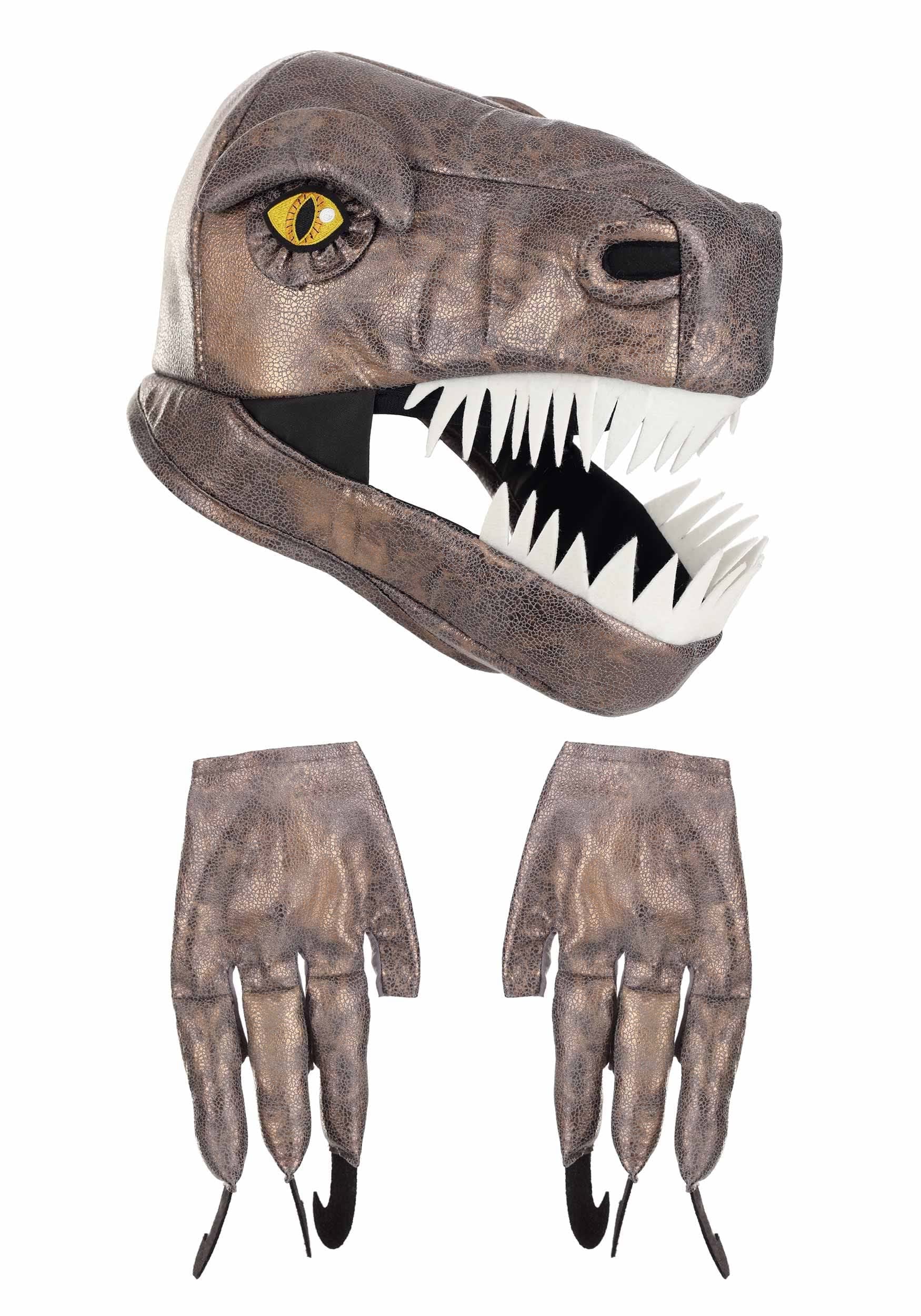 Velociraptor Jawesome Fancy Dress Costume Hat & Gloves Set Standard