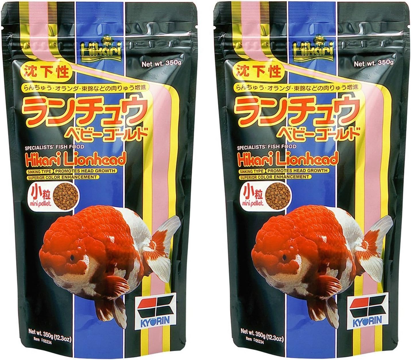 Hikari (2 Pack) 12.3-Ounce Lionhead Sinking Pellets for Pets, Mini