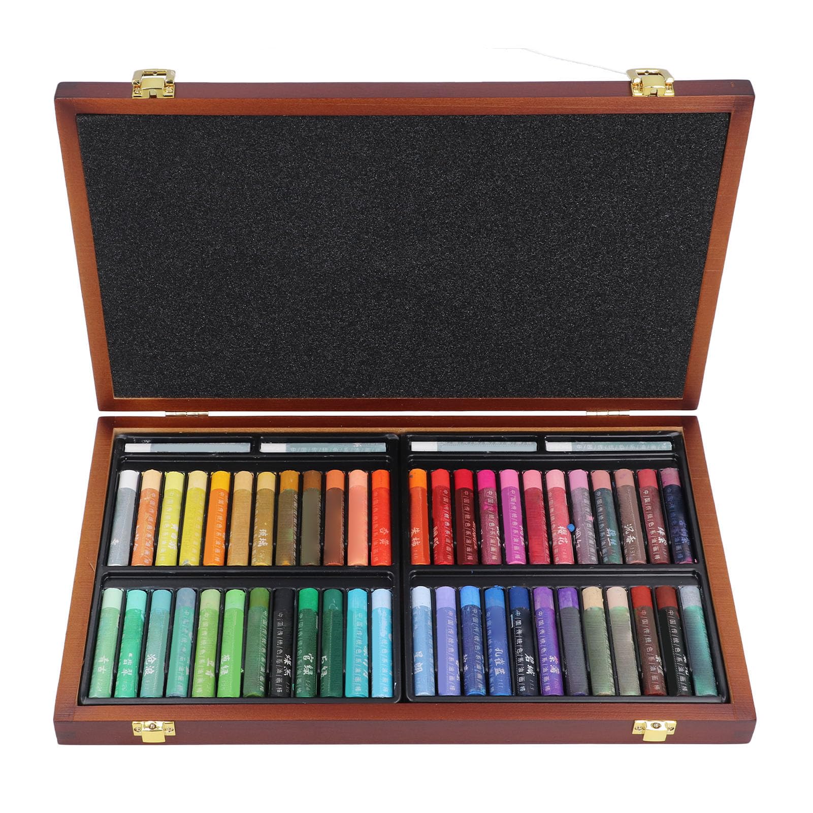 Ölpastell-Set mit 48 Farben, Wasserlösliches Weiches Pastell-Set, Künstlerbedarf mit Holzkiste für Künstler, Anfänger, Studenten, Lehrer