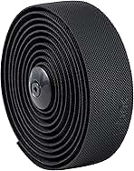 Knurl Gravel Reflective Handlebar Tape Gravel Bike - Road Bike Bar Tape with Handlebar Plugs and Finishing Strips - 200 x 3 cm - 3.5mm Thick Black