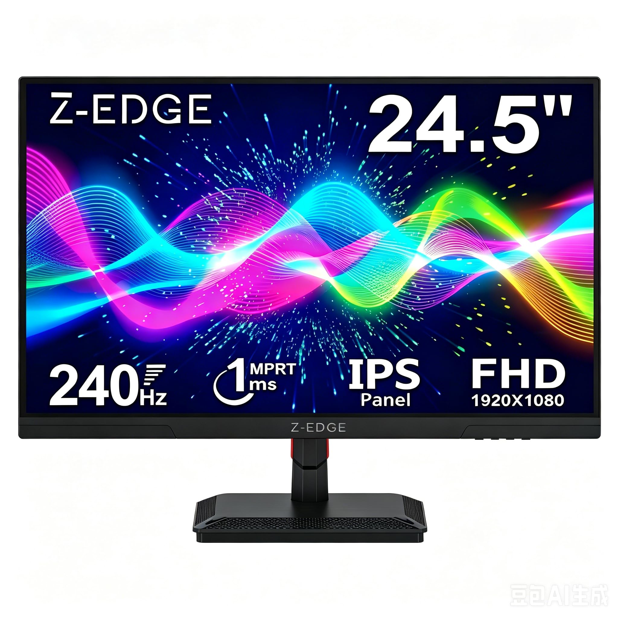 Z-Edge Ecran Gaming 25'' 240 Hz, IPS Panel, FHD 1080P, 1ms MPRT, FreeSync, Moniteur PC Gamer LED 16:9, Inclinaison Réglable, 350cd/m², HDMI2.0 & DP1.4, VESA 100 * 100mm (HDMI Câble Inclus)