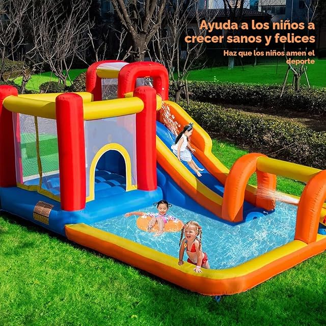 Foto 4 de 8 de Baralir Castillo Hinchable con Ventilador, tobogán seco y de Agua