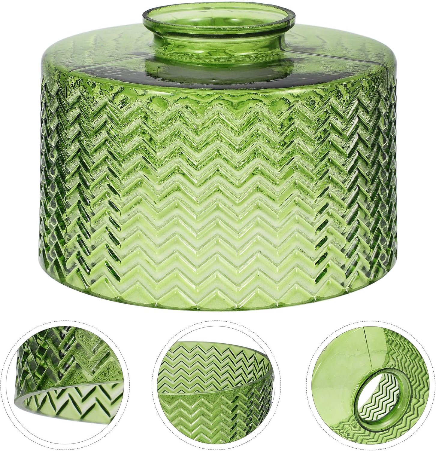 Hanging Glass Lampshade Replacement for Pendant Lights Decorative Green Cover Smooth Glass Shade for Dining Cafe Bar Light Fixtures