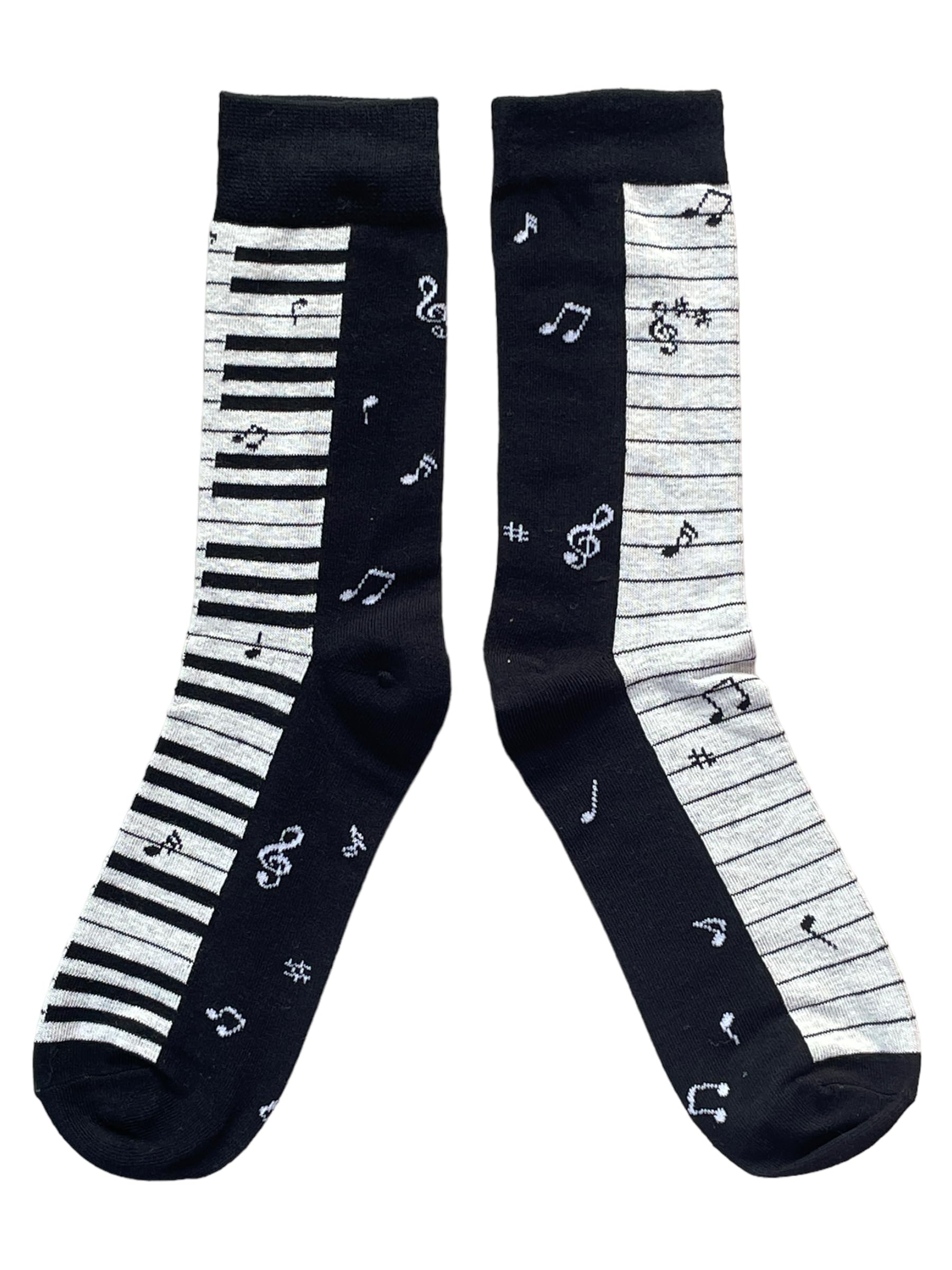 Sock Shack Men's Black Ladies Pianist Piano Keyboard Tinkling Ivories Socks 4-8 Uk