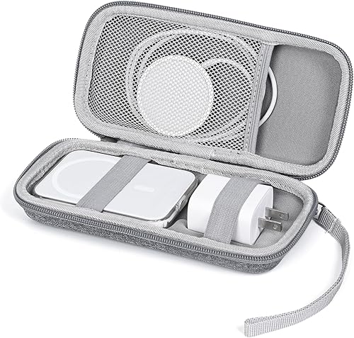 SnawikiBag Funda de carga para iPhone, funda de transporte de viaje, fundas de cargador de batería para teléfono celular con correa para el hombro y