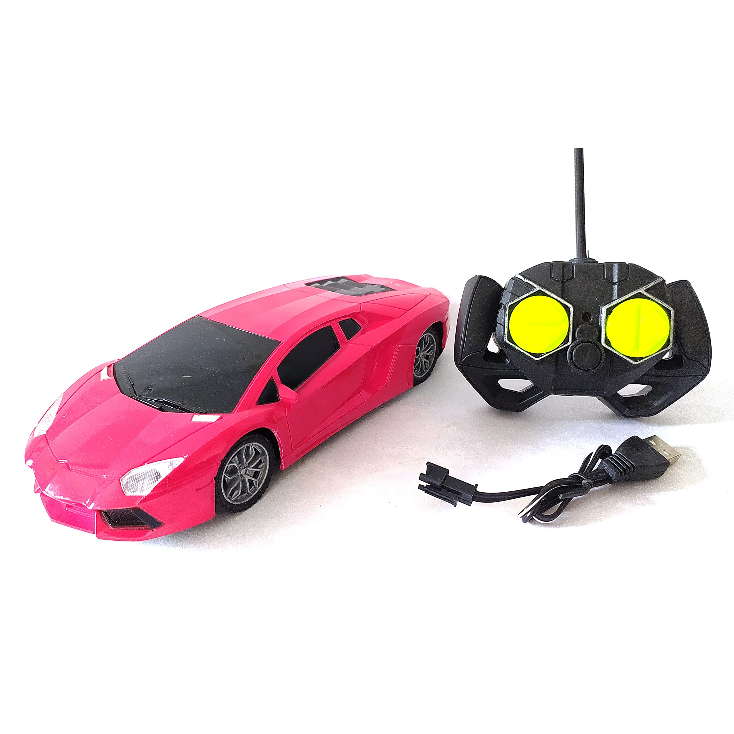 Rechargeable Radio Remote Control Sports Stunt Race Car Vehicle Toy with Light for Kids|Boys|Girls (Multi-Color)(Multi-Design).