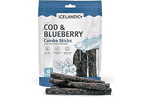 Icelandic+ Combo Sticks: Cod & Blueberry - Crunchy 2 Ingredient Dog Treats