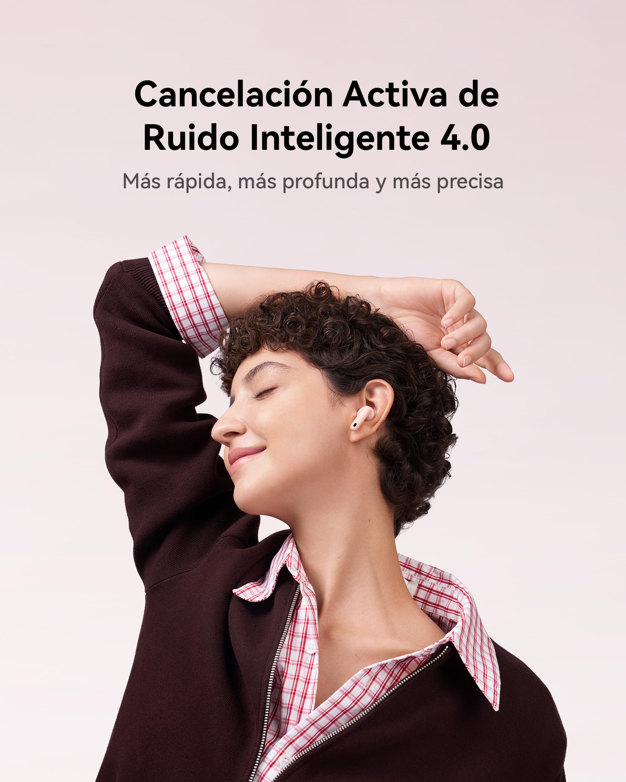 HUAWEI Freebuds 7i, Auriculares Inalámbricos Bluetooth, Cancelación de Ruido Activo Inteligente 4.0, Audio Espacial sin Límites, Llamada Estable y Clara, iOS y Android, IP54, Garantía 42 Meses, Blanco